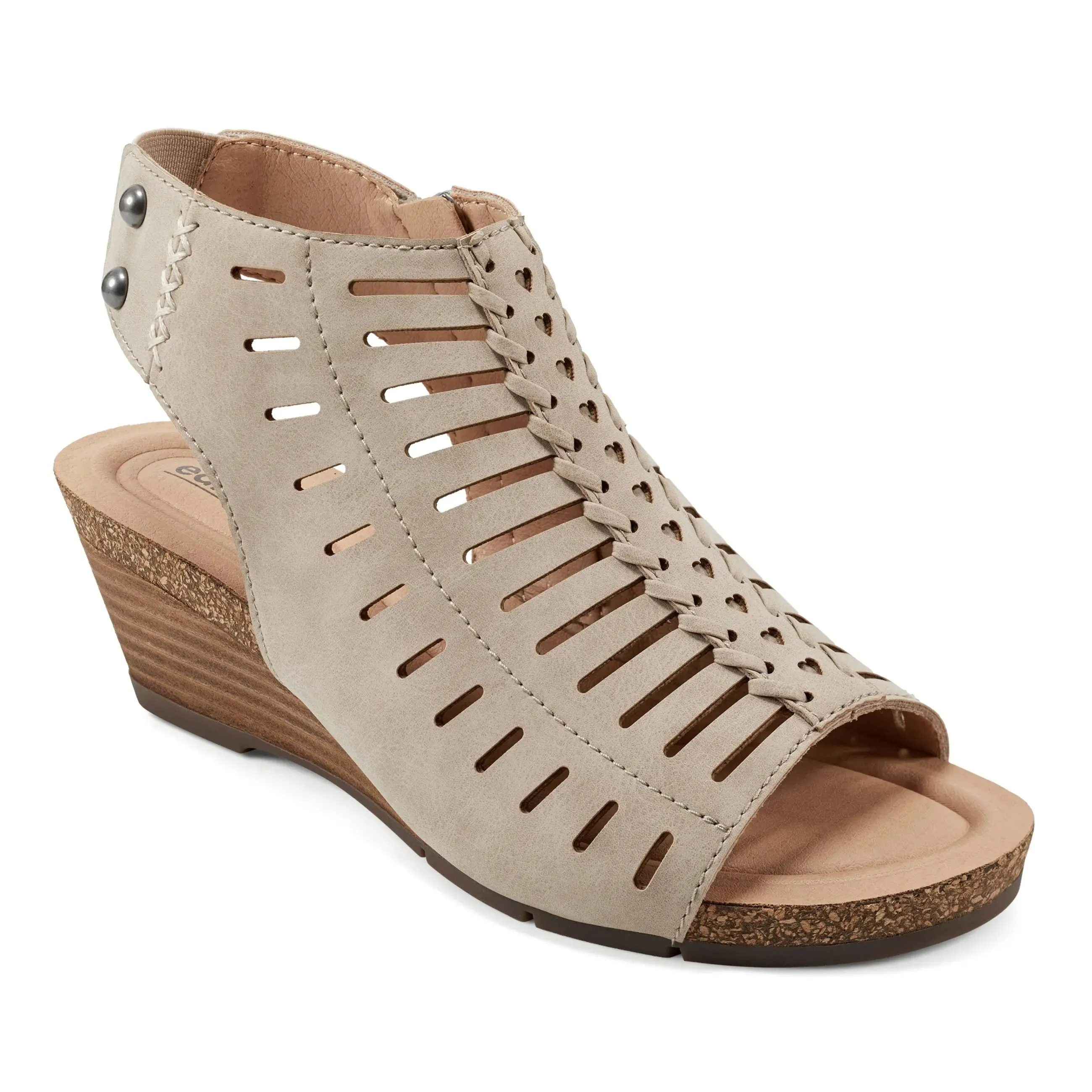 Hana Round Toe Laser Cut Dress Sandals