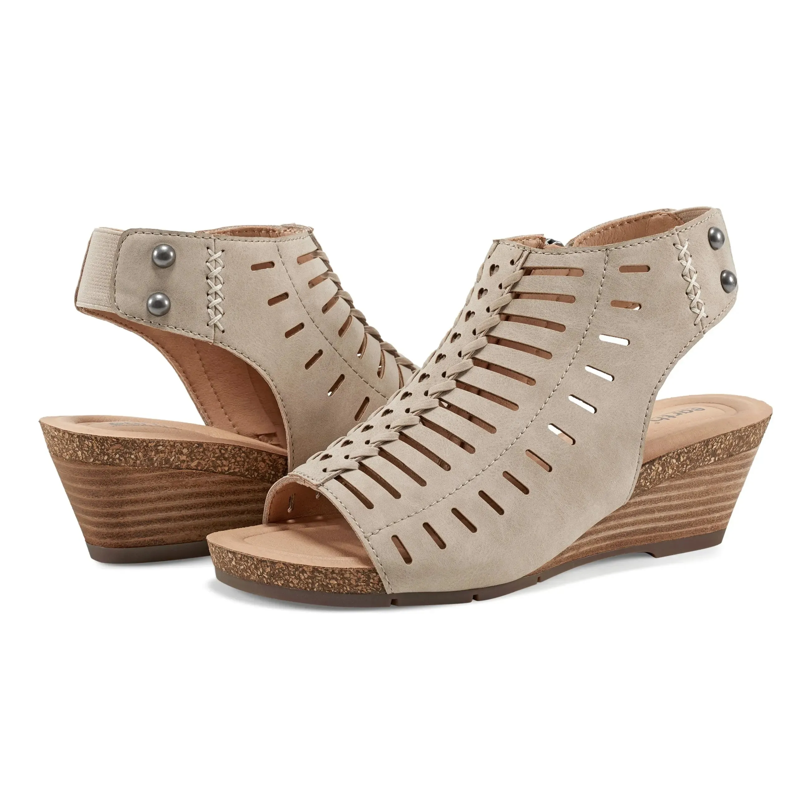 Hana Round Toe Laser Cut Dress Sandals