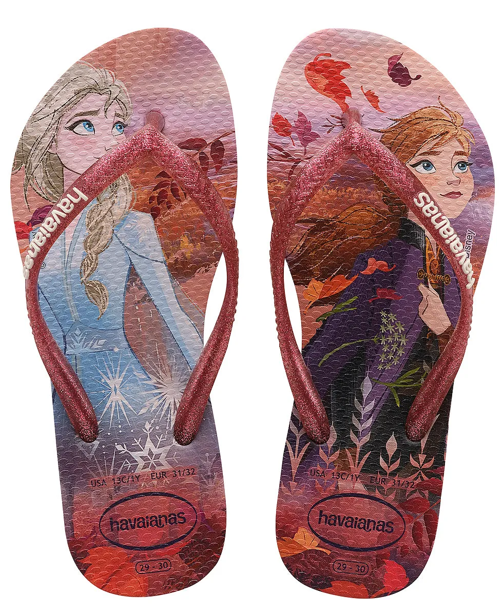 Havaianas Frozen Crystal In Rose For Kids