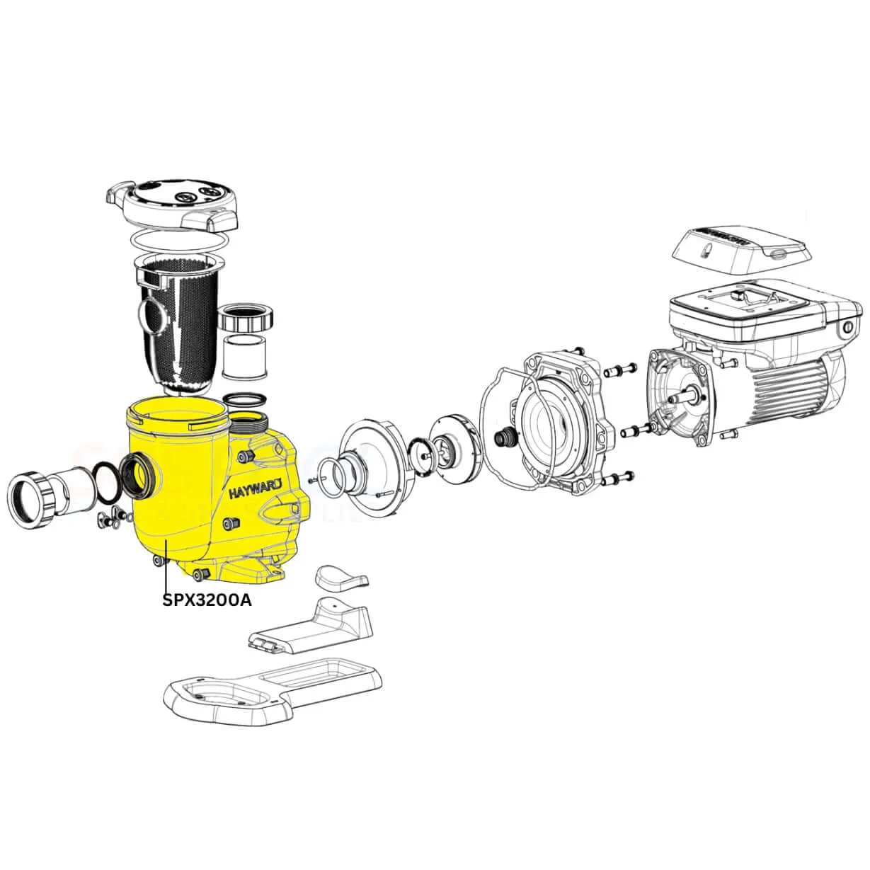 Hayward Tristar Pump Housing EcoStar Pump Housing | SPX3200A