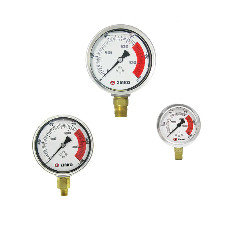 Hydraulic Pressure Gauge 4" Dia. 1/4" NPT: ZPG-15A