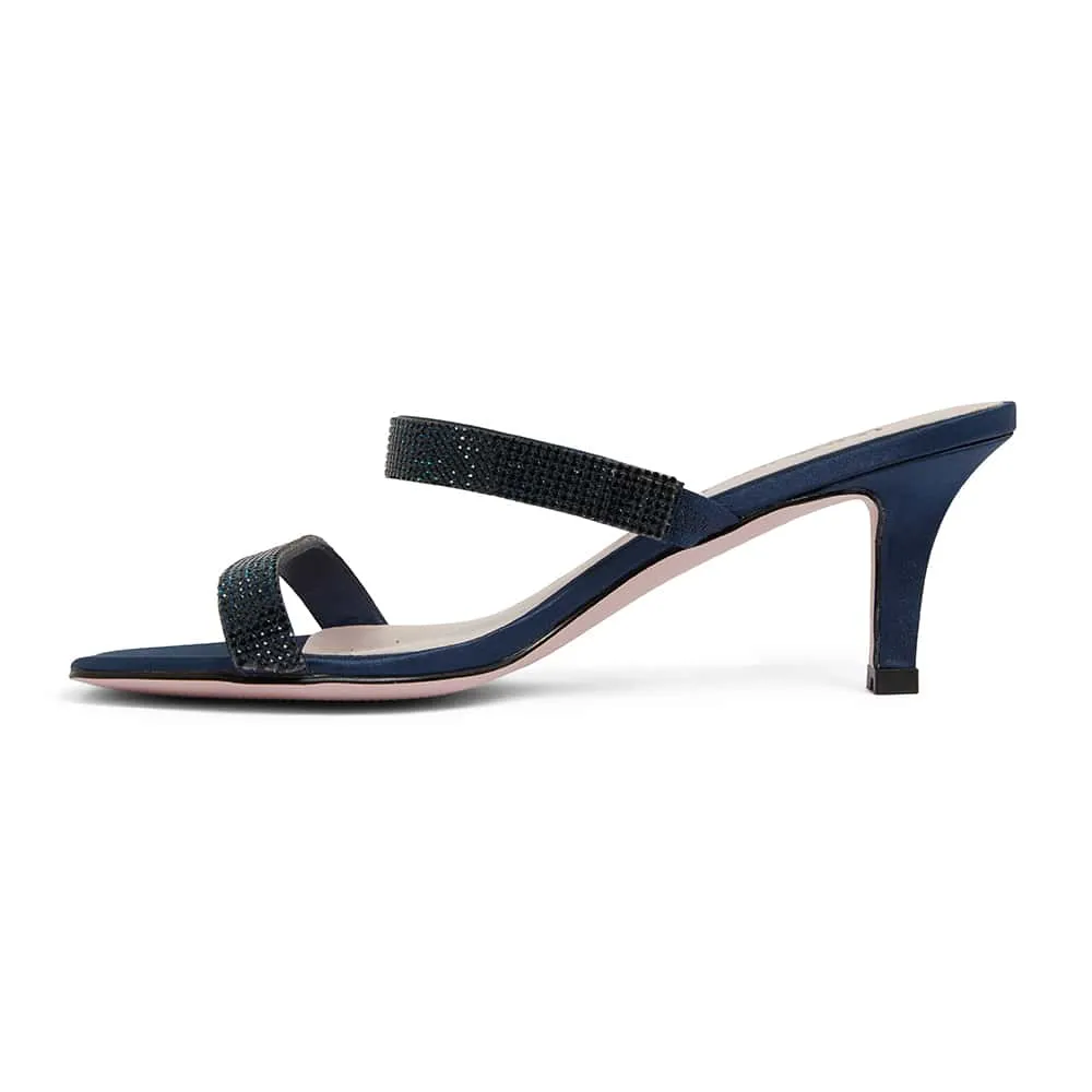 Imogen Heel in Navy Fabric