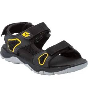 Jack Wolfskin Kids Taraco Hook & Loop Sandals - Black