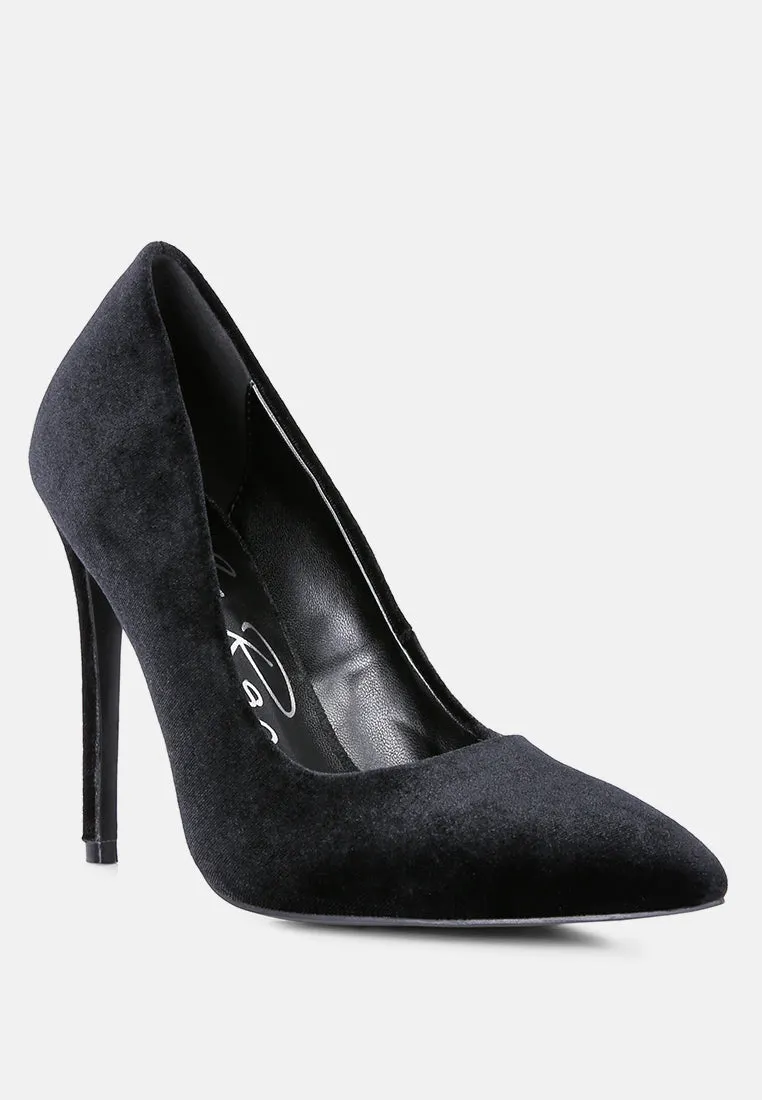 Janessa Velvet Stiletto Heel Pumps