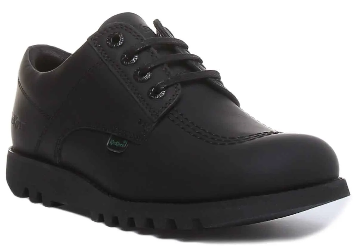 Kickers Kick Lo C Teen In Black in Teen UK Size 3 - 6