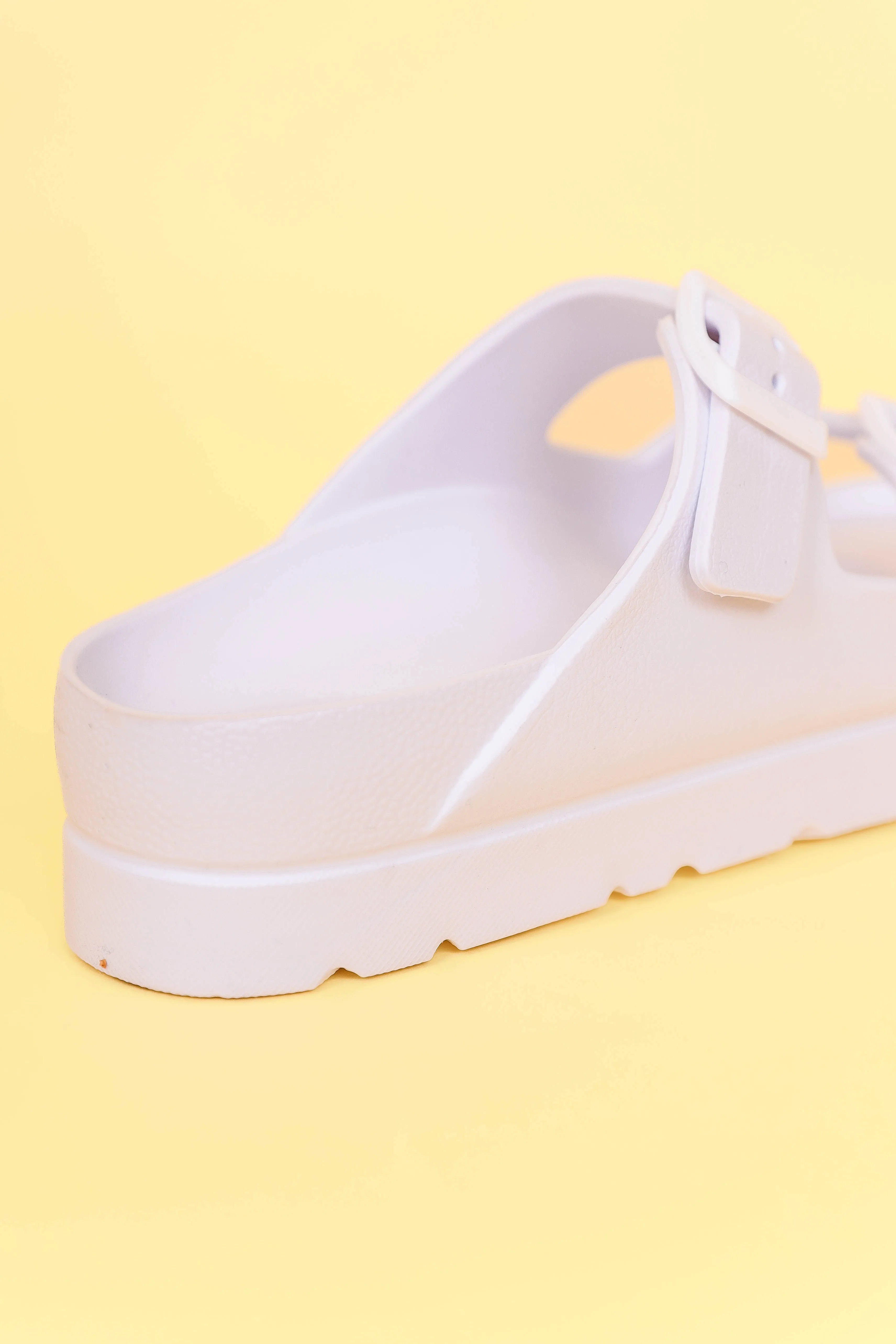 Kirby Double Strap Slides-White