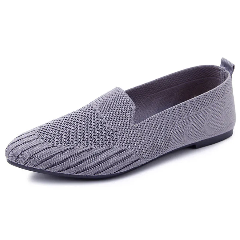 Knitted Flat Pointed Toe Most Comfortable Work Pumps