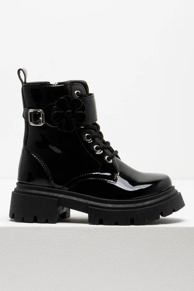 Lace Up Boot Black