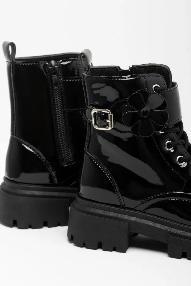 Lace Up Boot Black