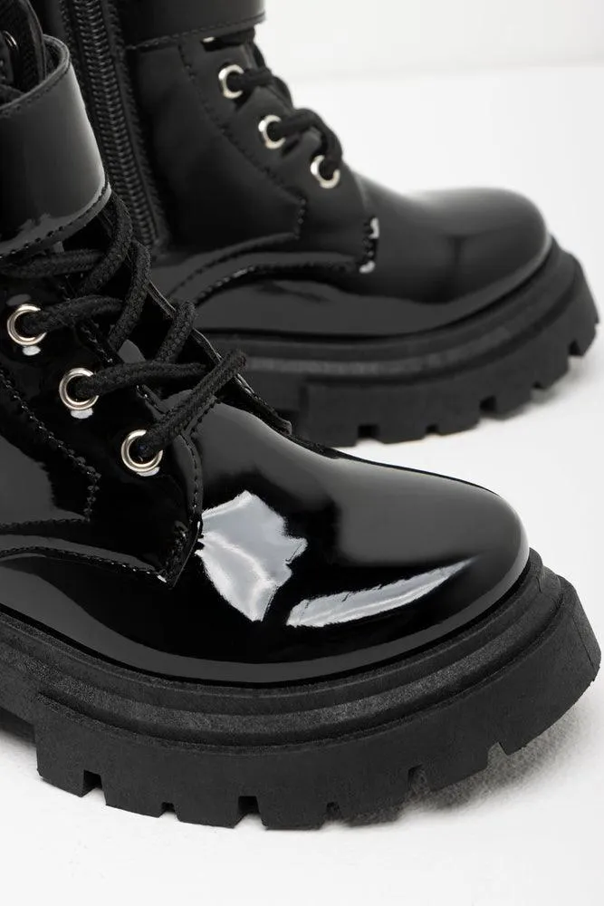 Lace Up Boot Black