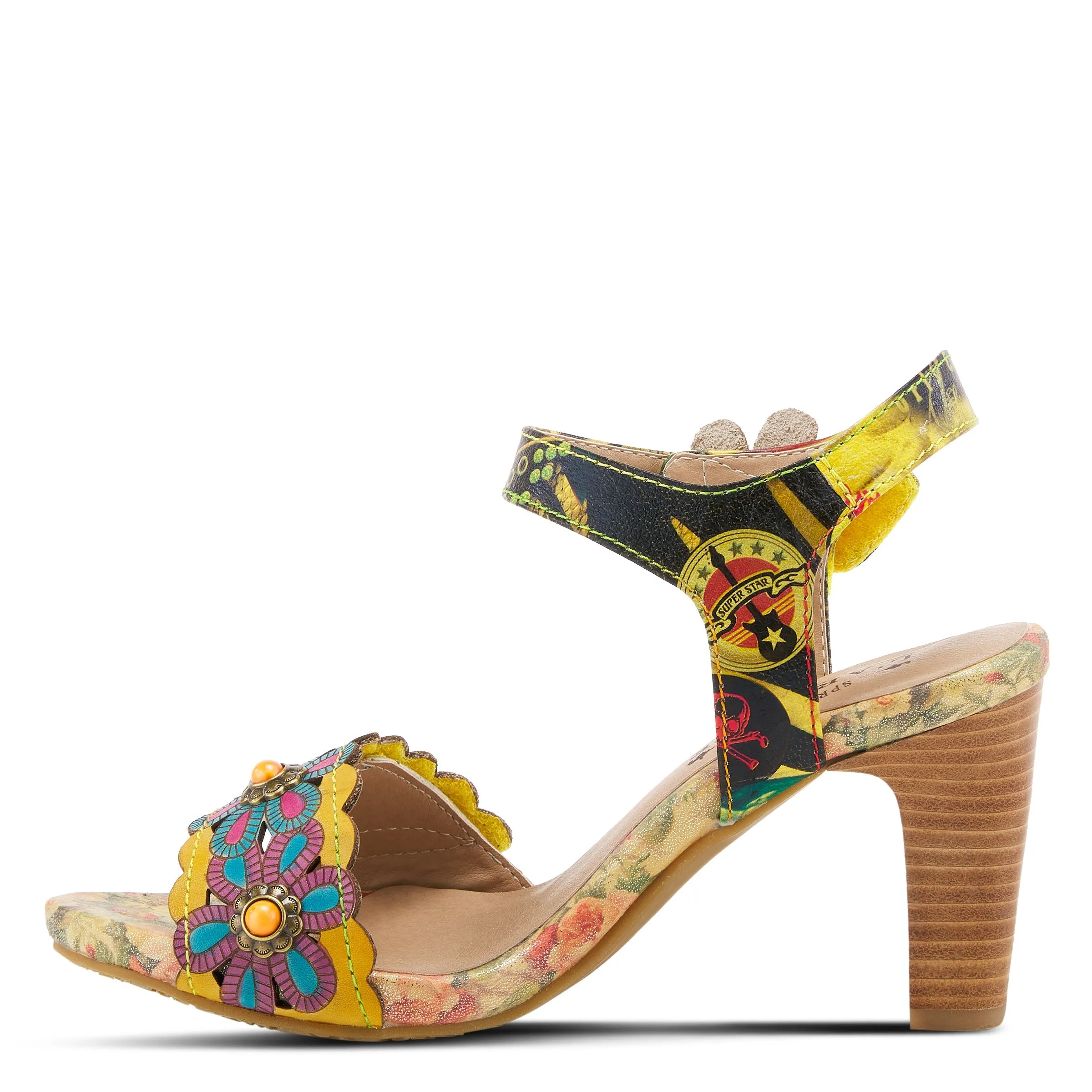 L'ARTISTE GARDENA QUARTER STRAP SANDALS