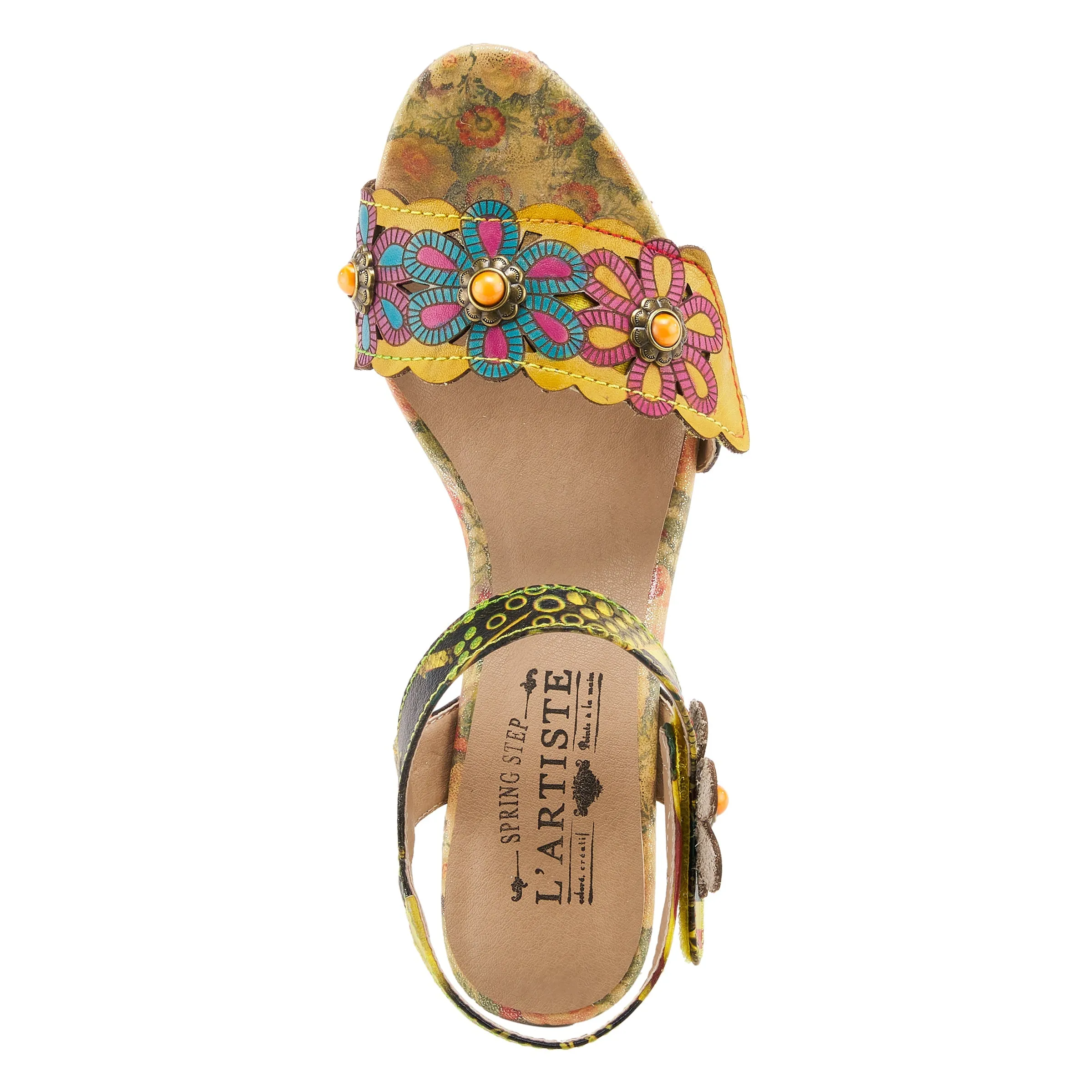 L'ARTISTE GARDENA QUARTER STRAP SANDALS