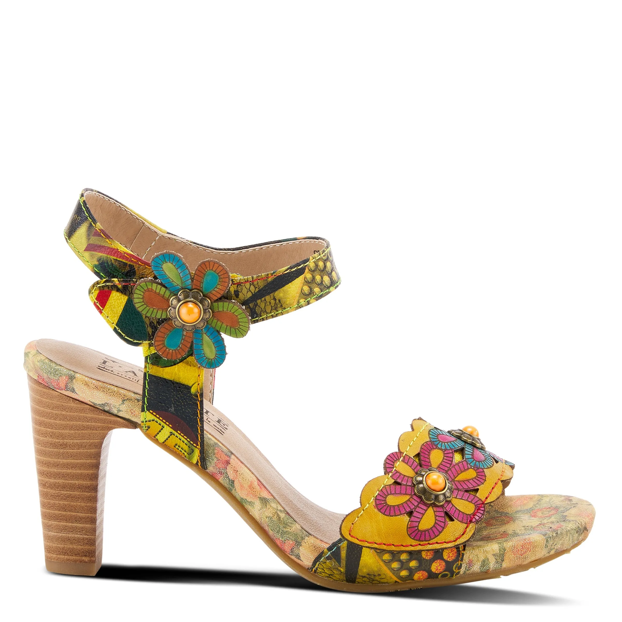 L'ARTISTE GARDENA QUARTER STRAP SANDALS