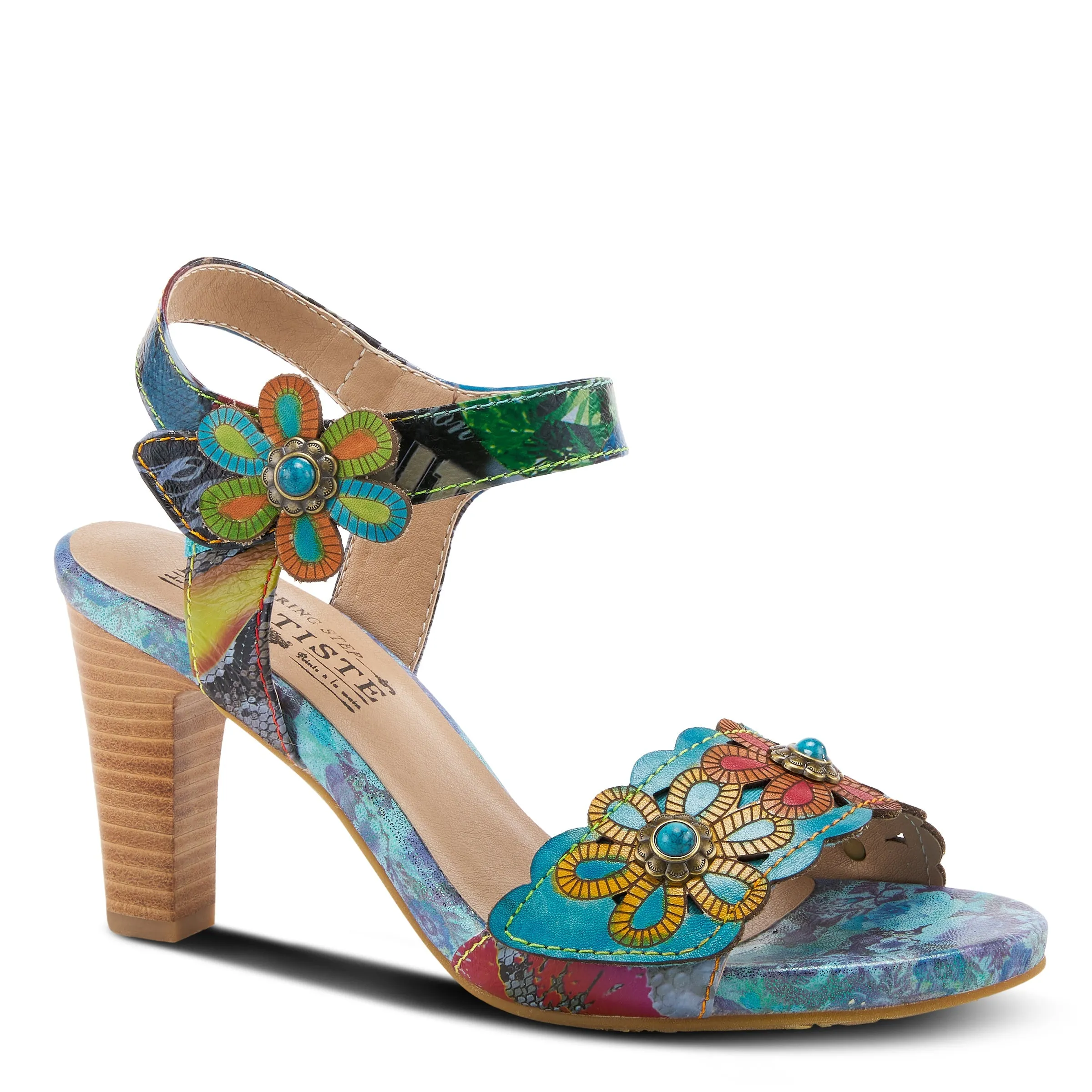 L'ARTISTE GARDENA QUARTER STRAP SANDALS