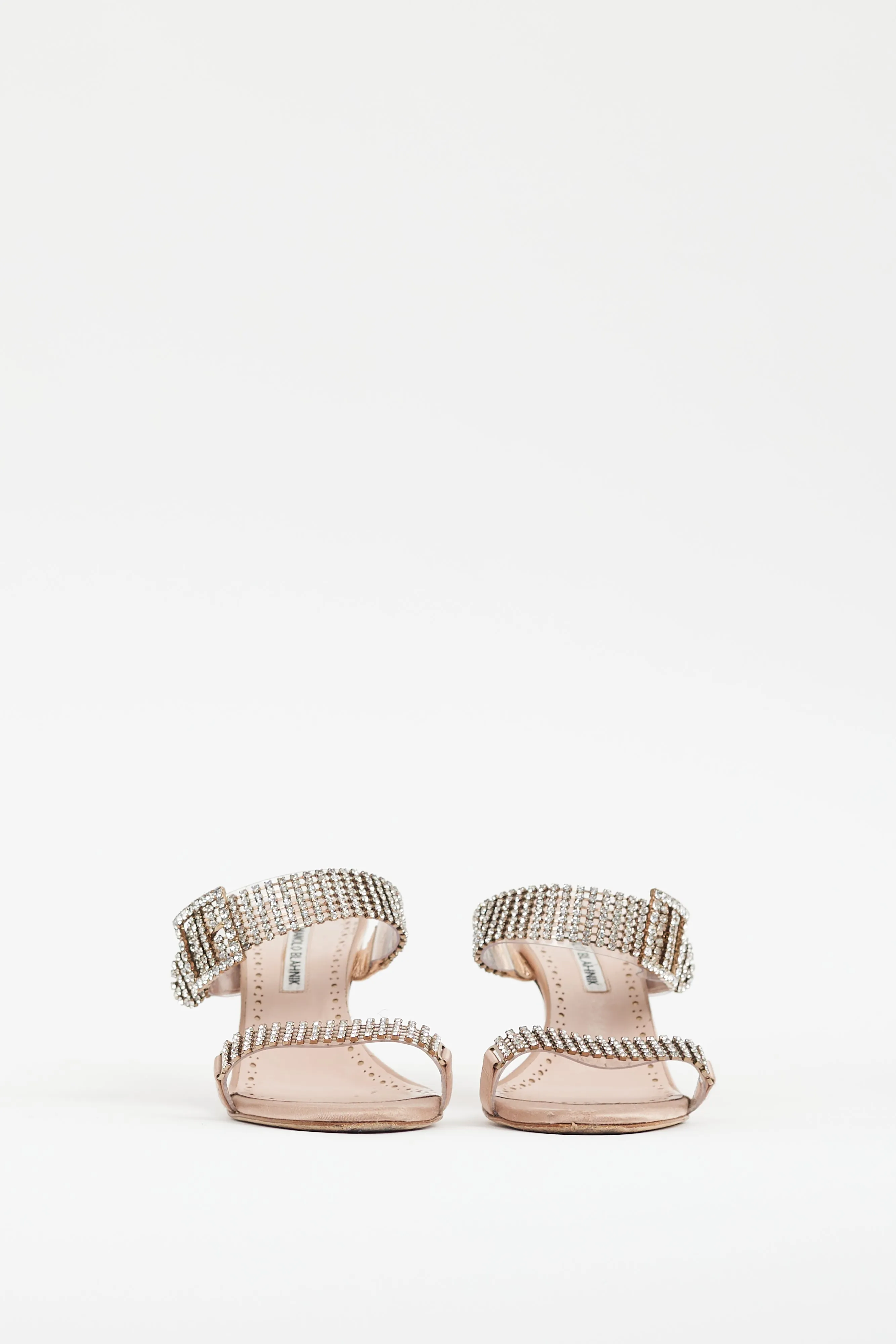 Light Pink Satin Rhinestone Beopia Sandal