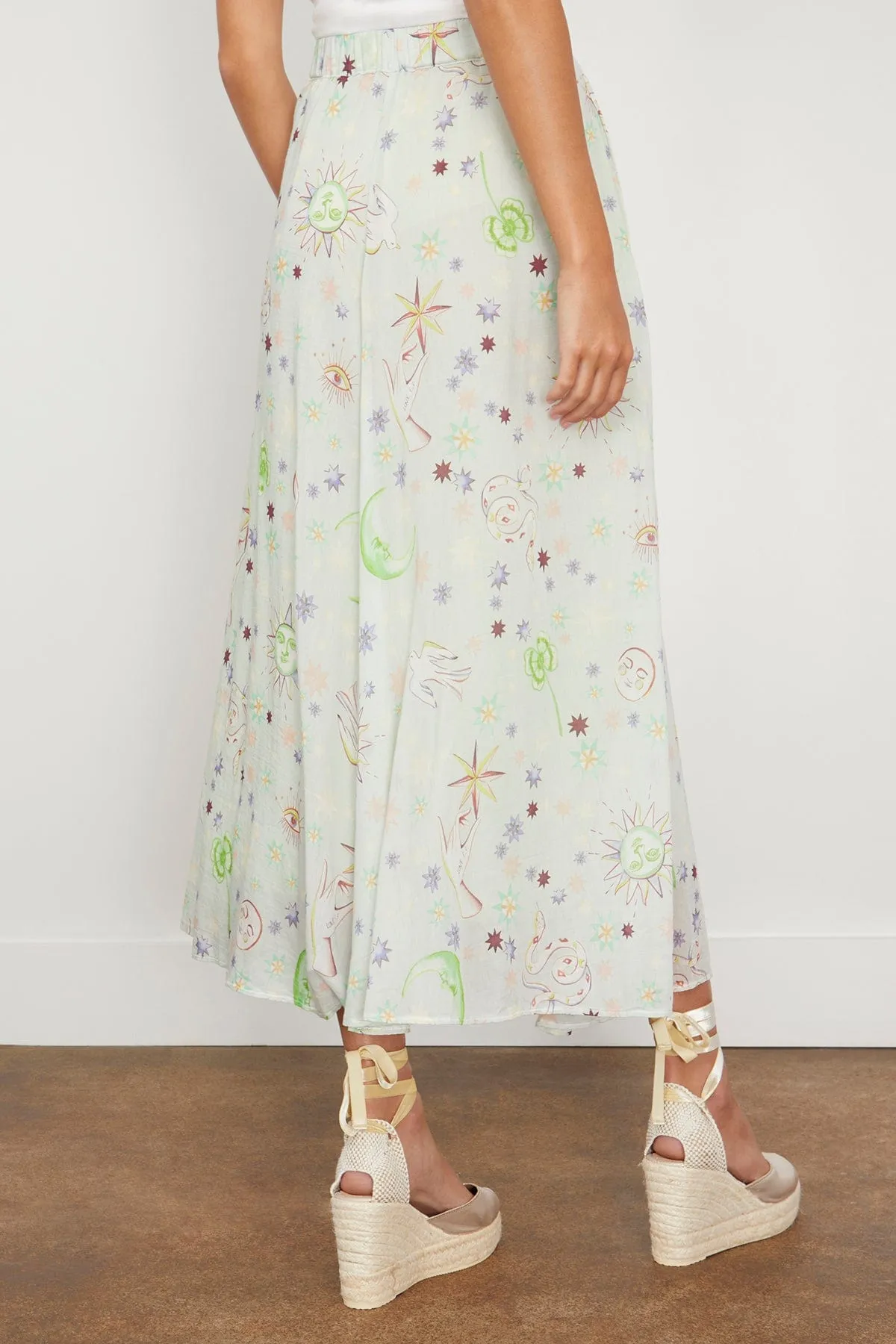 Love Alchemy Cotton Silk Voile Skirt in Paradise