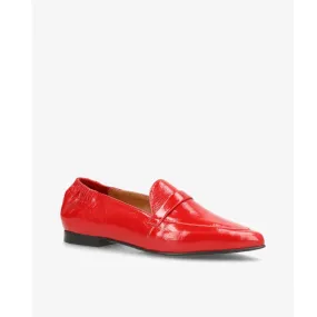 Lucy P red leather patent