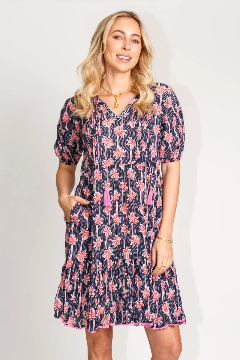 Lula Life Palm Cove Dress Navy