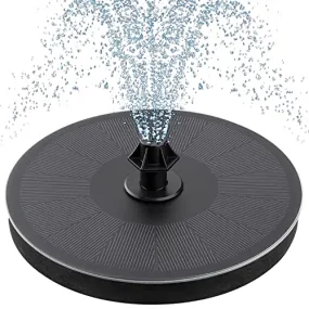 Mademax Upgraded Solar Fountain with 4 Easy Install Nozzle and Fixer, Solar Powered Fountain Pump for Bird Bath, Garden, Pond, Pool, Fish Tank, Outdoor