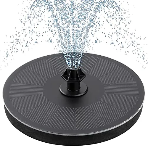 Mademax Upgraded Solar Fountain with 4 Easy Install Nozzle and Fixer, Solar Powered Fountain Pump for Bird Bath, Garden, Pond, Pool, Fish Tank, Outdoor