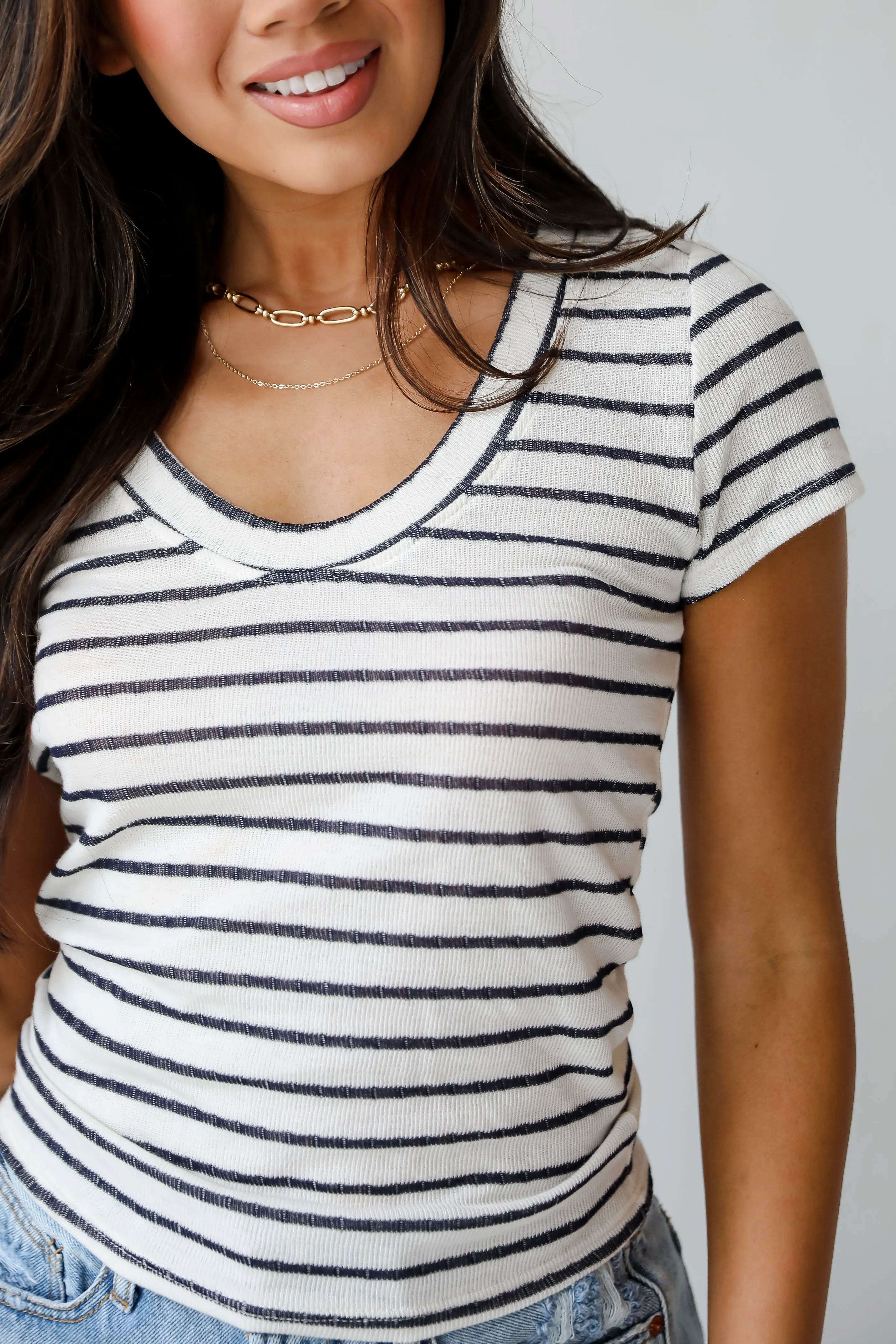 Meghan Striped Tee - DU DEAL