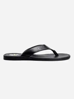 Men's Black Thong-Style Flat Casual Sandal (ID4135)