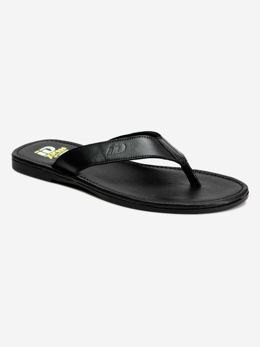 Men's Black Thong-Style Flat Casual Sandal (ID4135)