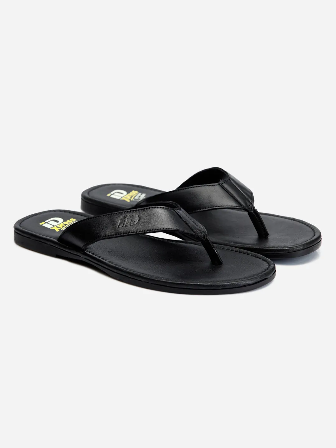 Men's Black Thong-Style Flat Casual Sandal (ID4135)