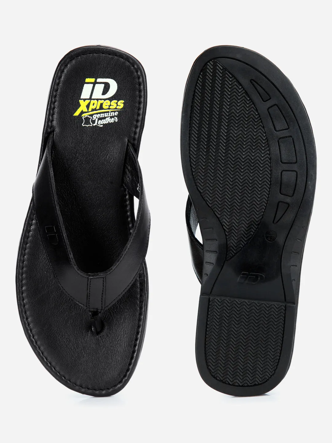 Men's Black Thong-Style Flat Casual Sandal (ID4135)