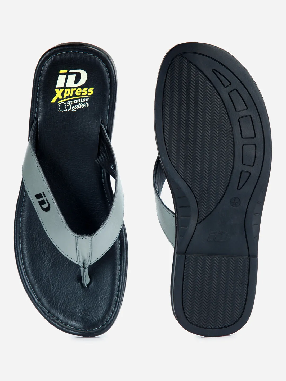 Men's Grey Thong-Style Flat Casual Sandal (ID4135)