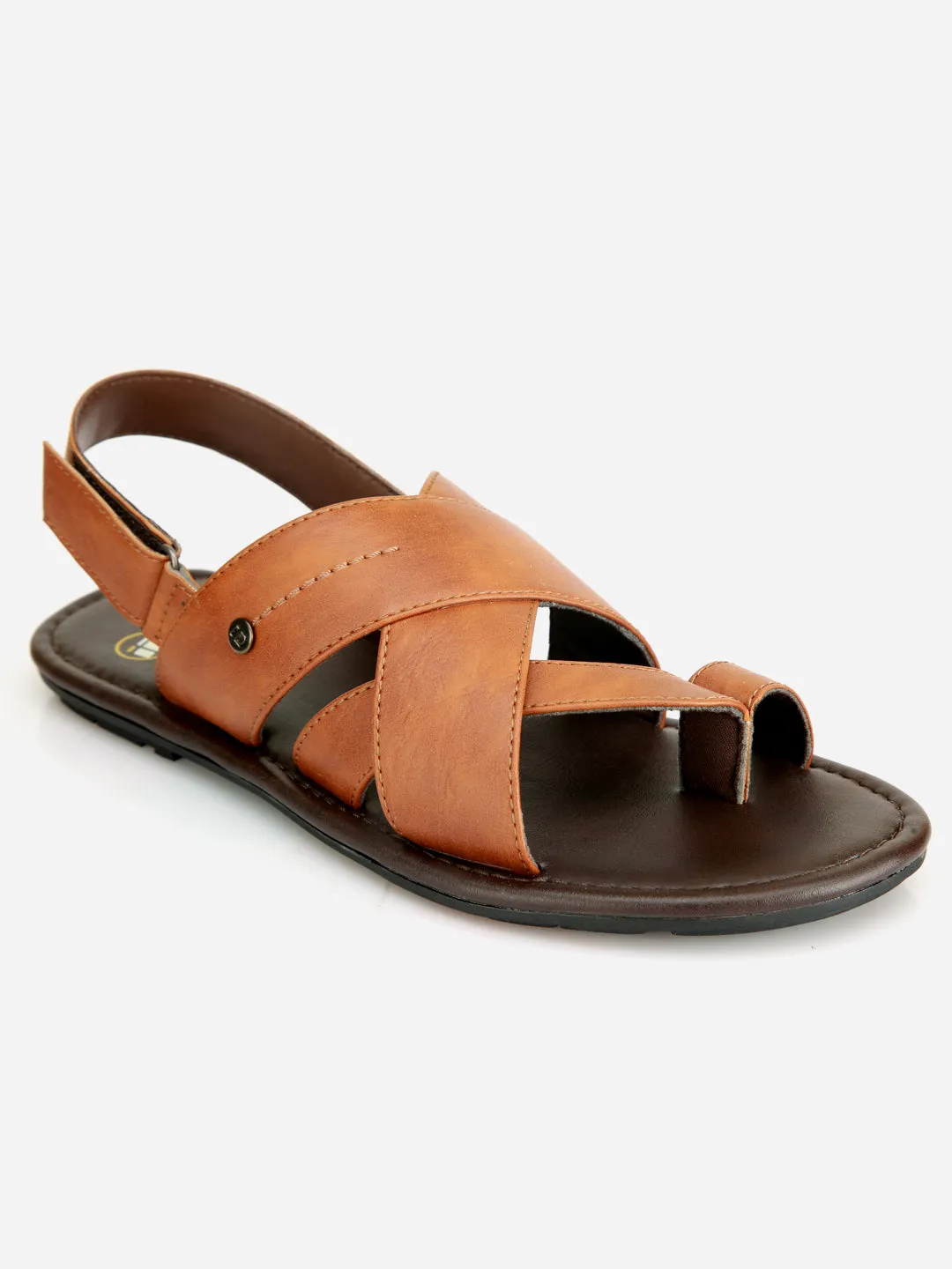 Men's Tan Cross Starps Casual Sandal (IX5010)