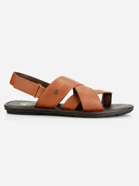 Men's Tan Cross Starps Casual Sandal (IX5010)