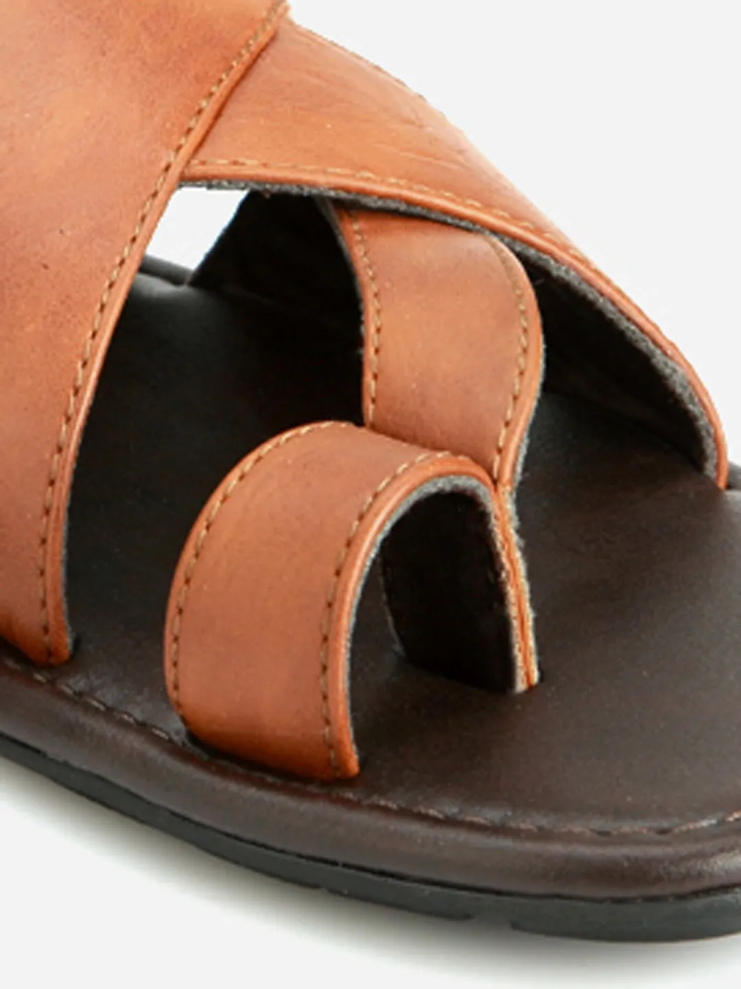 Men's Tan Cross Starps Casual Sandal (IX5010)