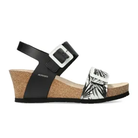 Mephisto Lissia Wedge Sandal (Women) - Black Sandanyl