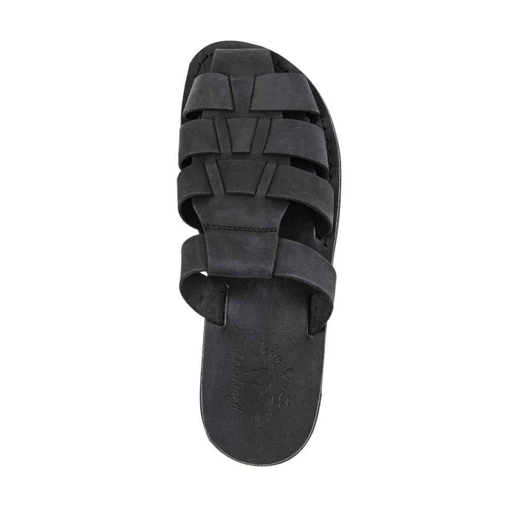 Michael Slide - Leather Pacific Slide Sandal | Black Nubuck