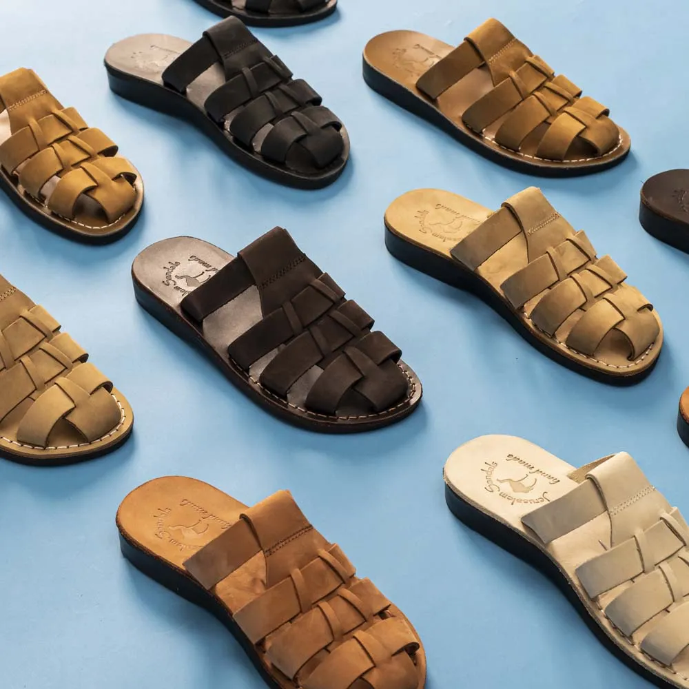 Michael Slide - Leather Pacific Slide Sandal | Black Nubuck