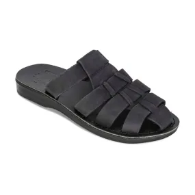 Michael Slide - Leather Pacific Slide Sandal | Black Nubuck