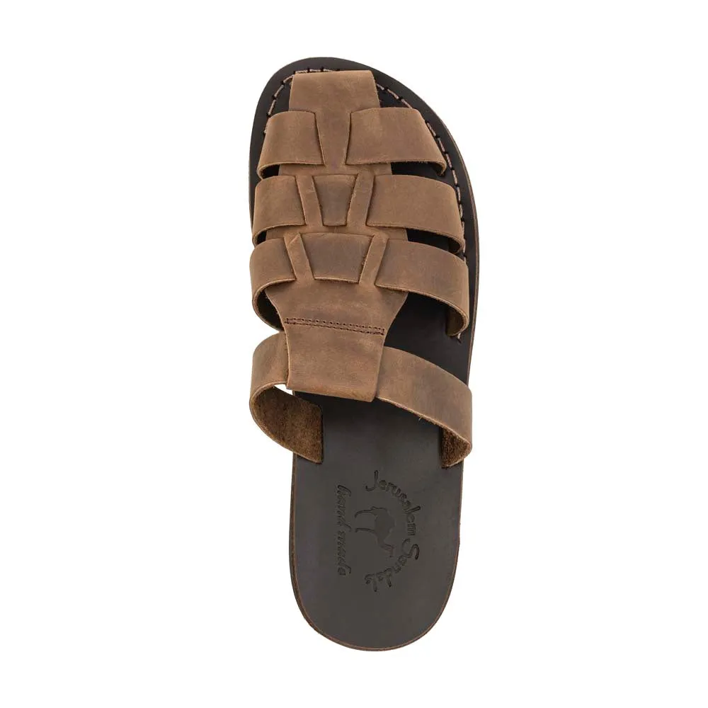 Michael Slide - Leather Pacific Slide Sandal | Oiled Brown