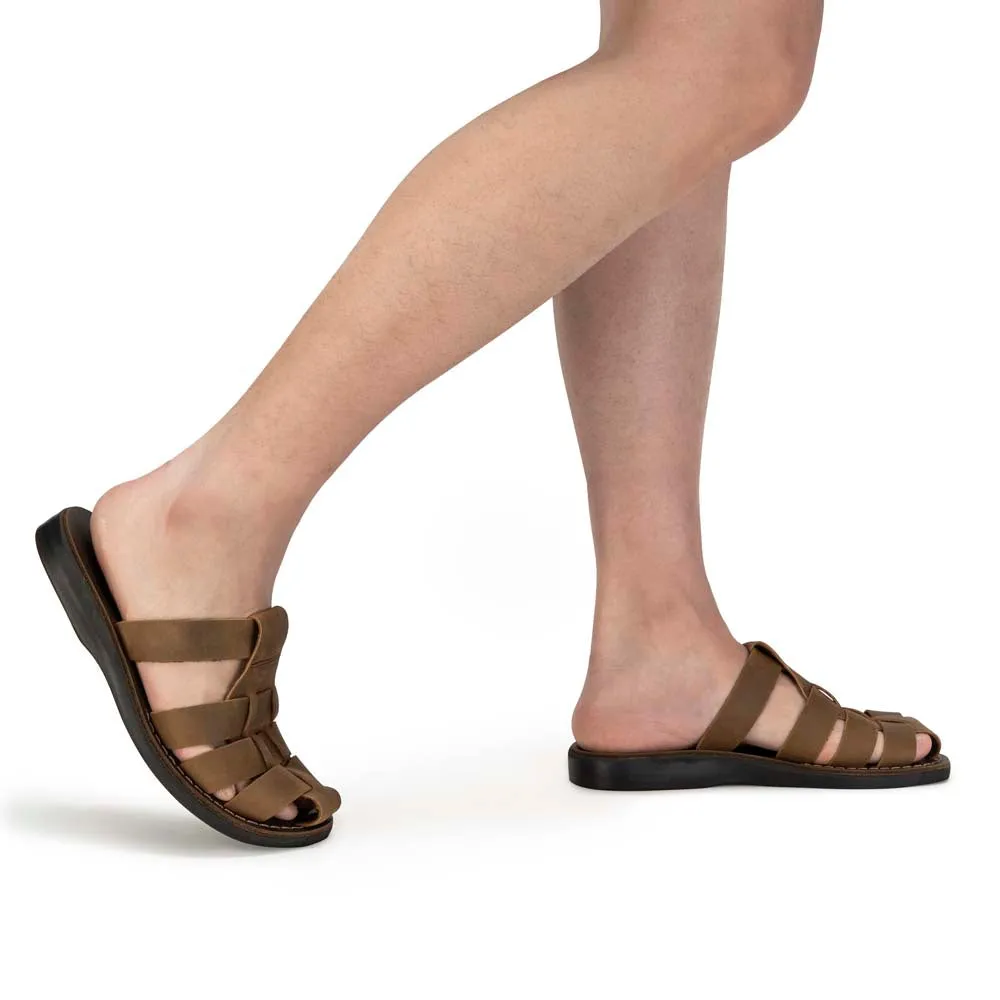 Michael Slide - Leather Pacific Slide Sandal | Oiled Brown