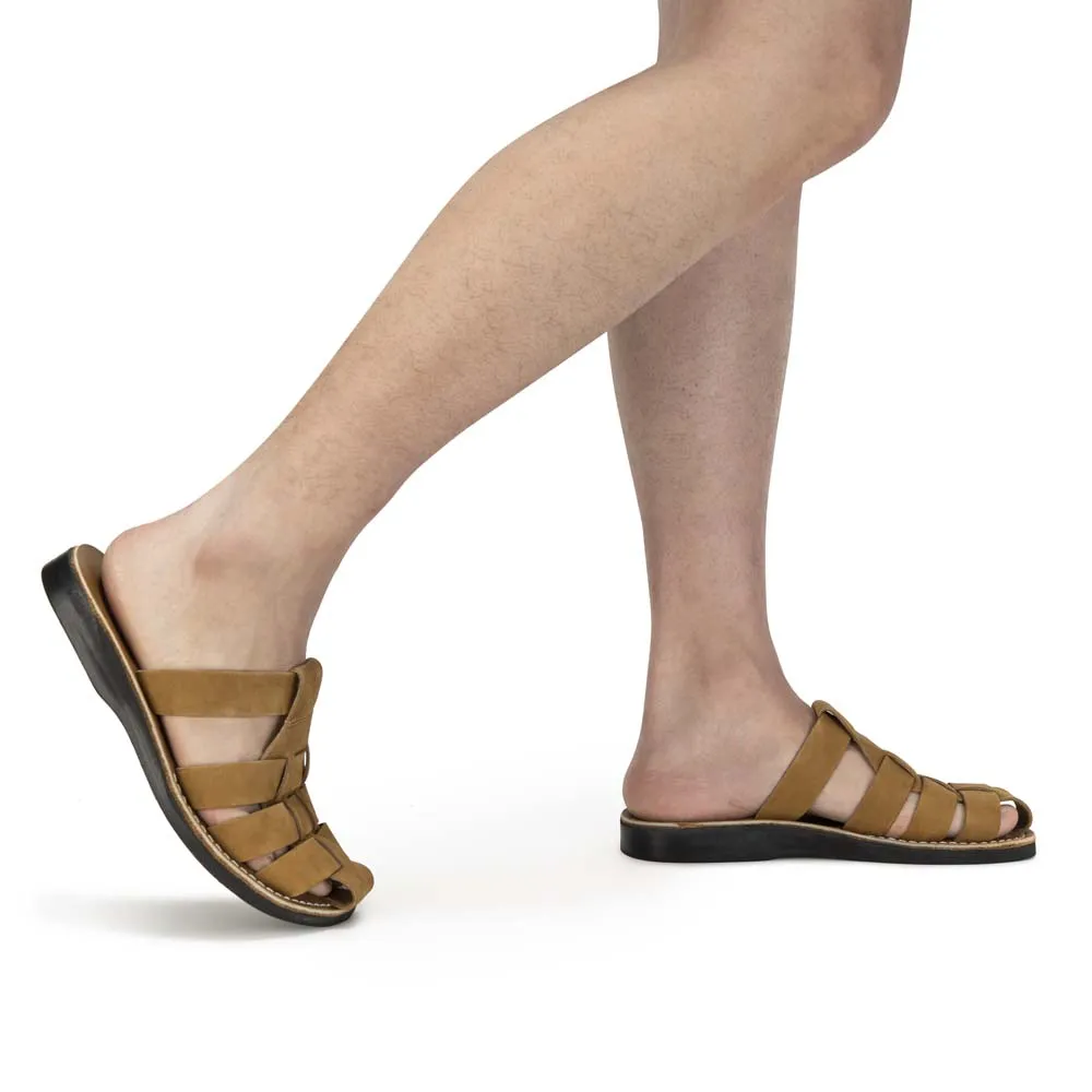 Michael Slide - Leather Pacific Slide Sandal | Tan Nubuck