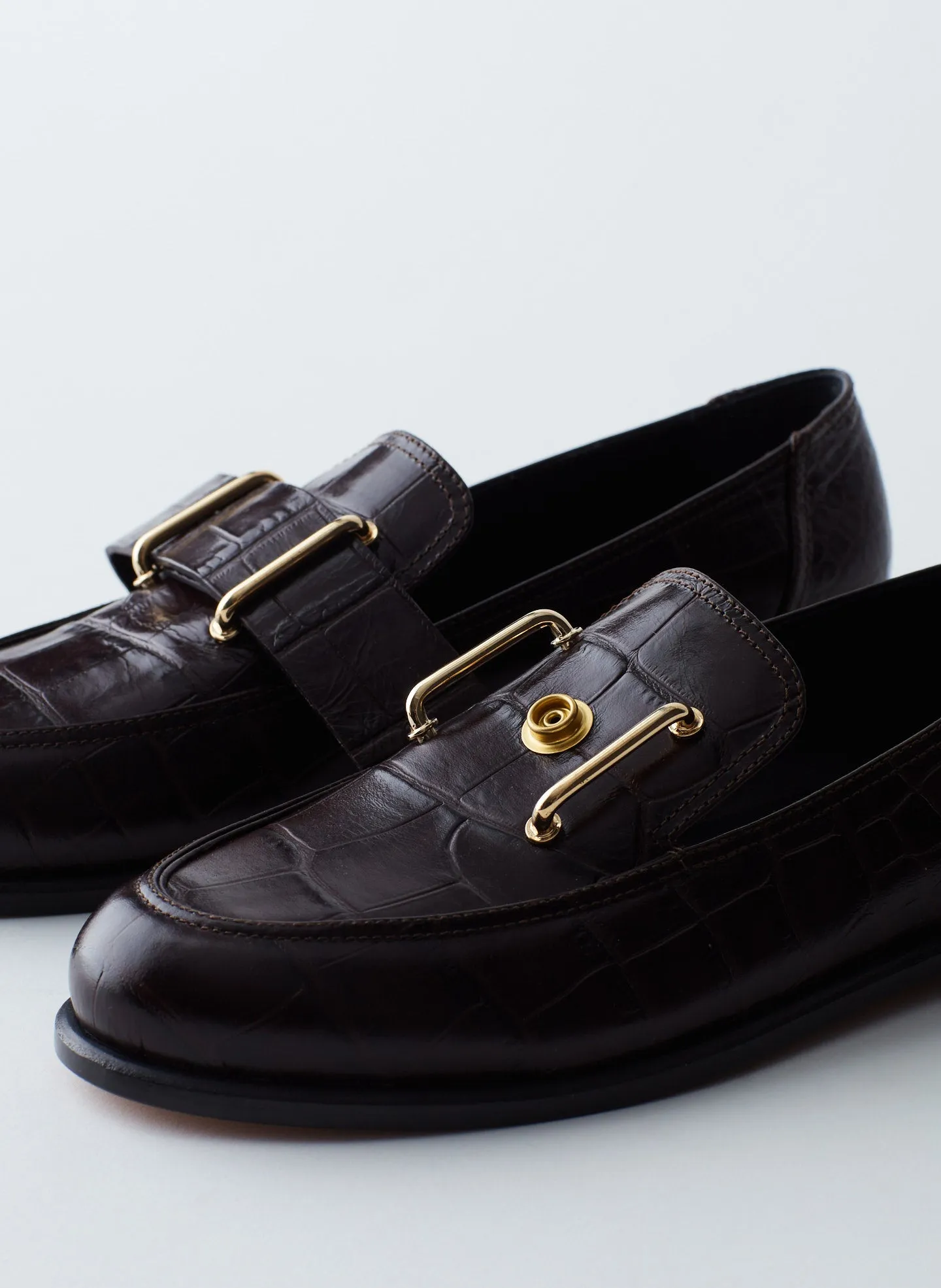 Morris Croc Print Leather Loafer