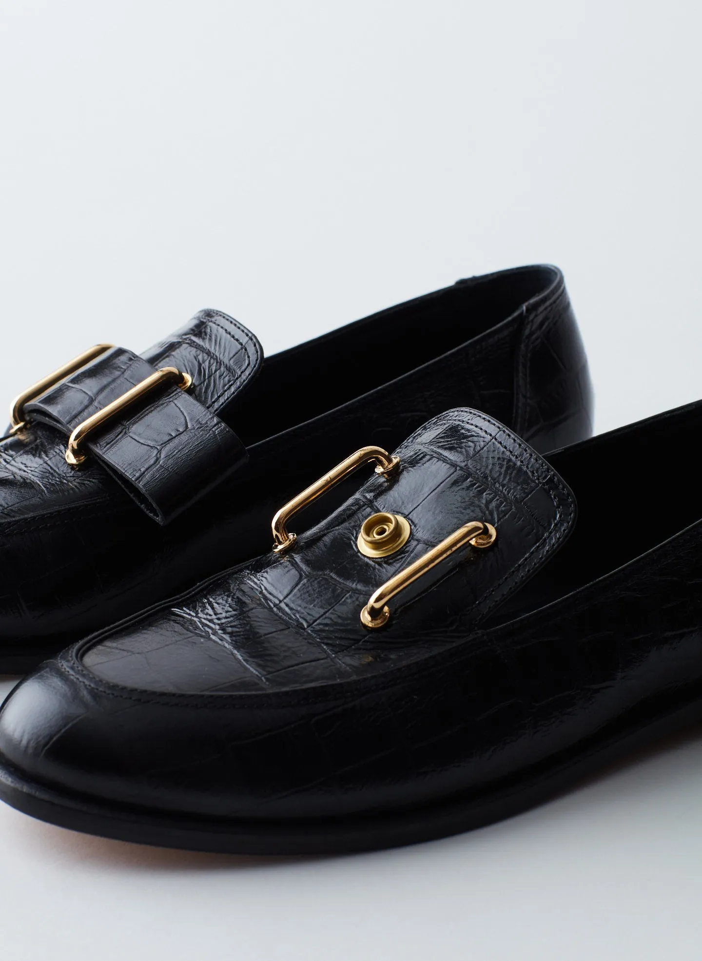 Morris Croc Print Leather Loafer