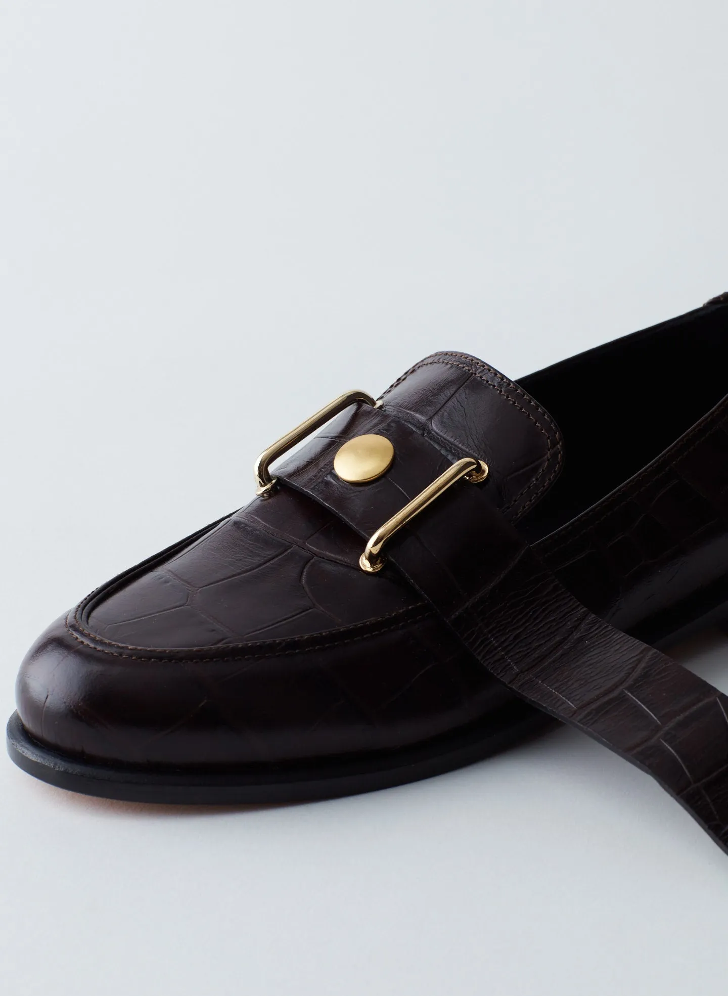 Morris Croc Print Leather Loafer