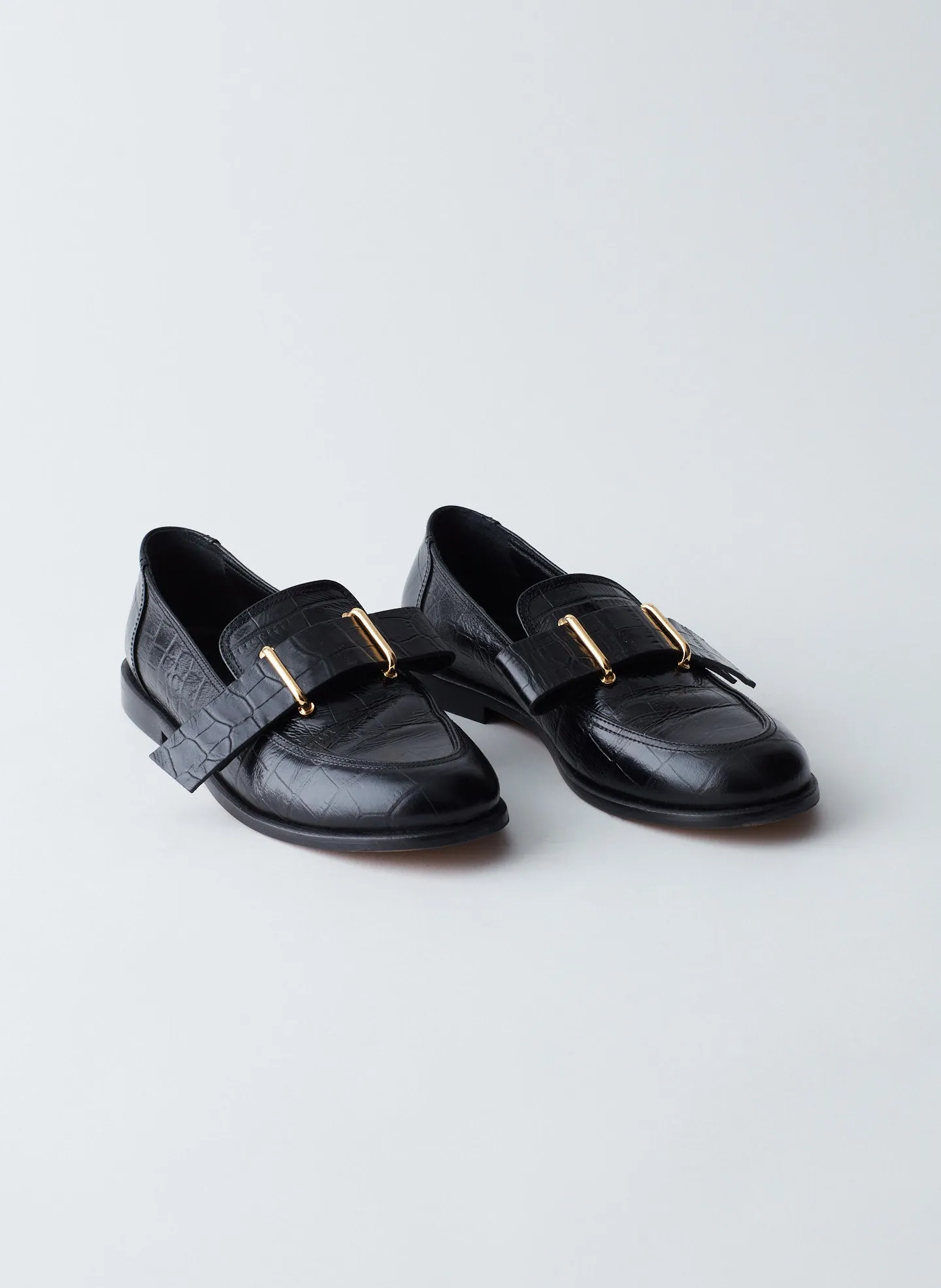 Morris Croc Print Leather Loafer