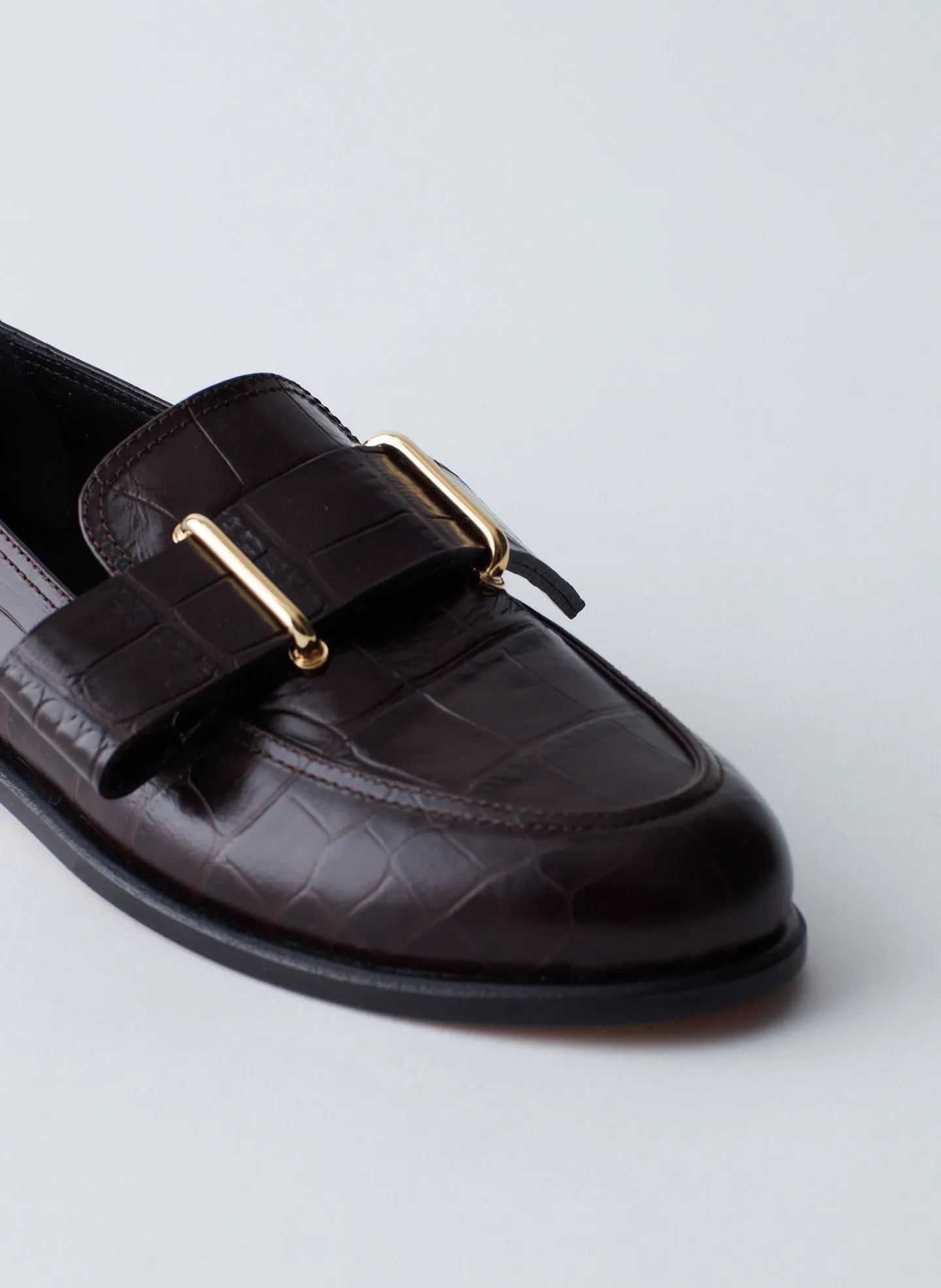 Morris Croc Print Leather Loafer