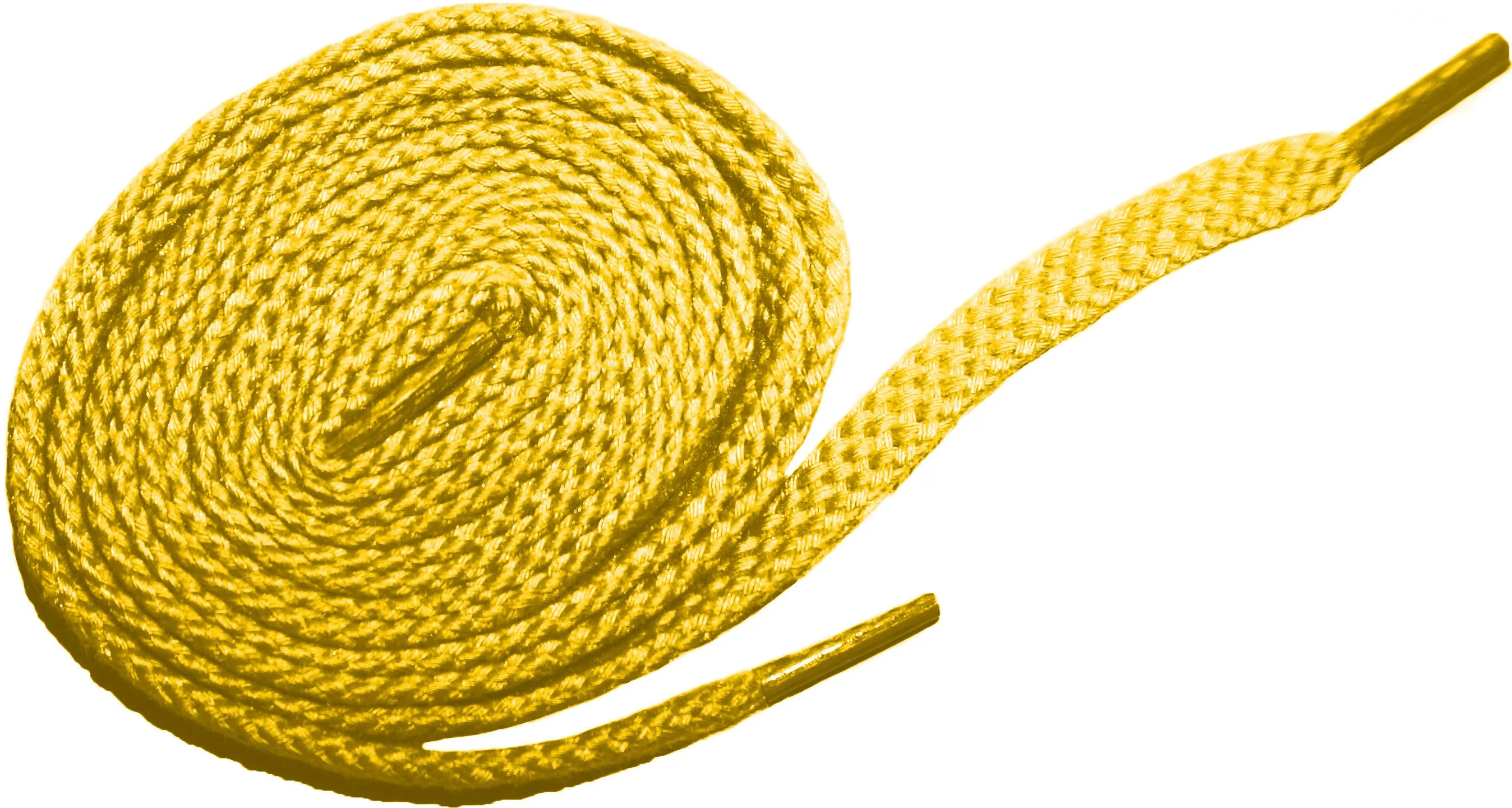 [Mustard Yellow] - Flat Woven Shoelaces