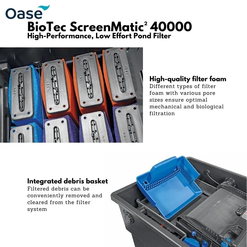 OASE BioTec ScreenMatic² 40000 - High-Performance, Low Effort Pond Filter