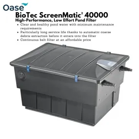 OASE BioTec ScreenMatic² 40000 - High-Performance, Low Effort Pond Filter