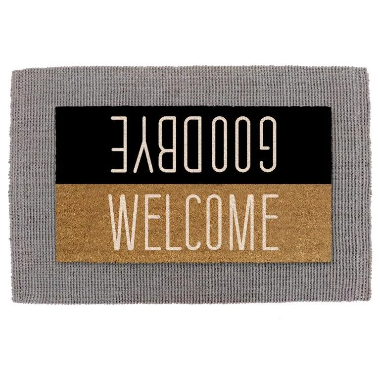 OnlyMat Jute and Coir Doormat Combo - Welcome Goodbye printed Entrance Doormat