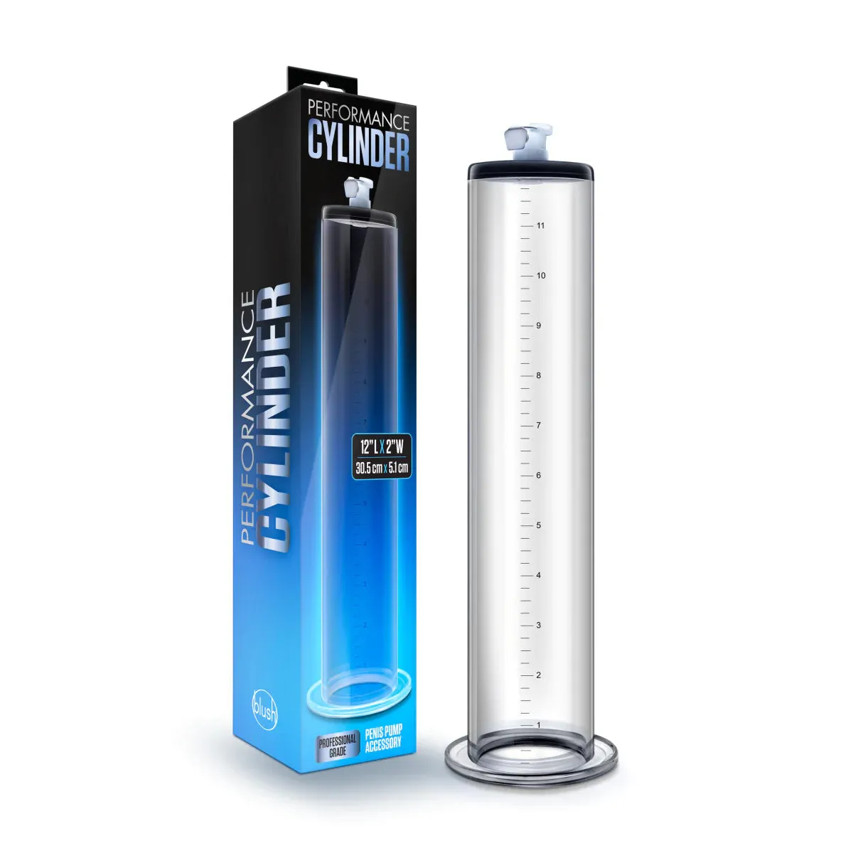 Performance 12 Inch x 2 Inch Penis Pump Cylinder - Clear